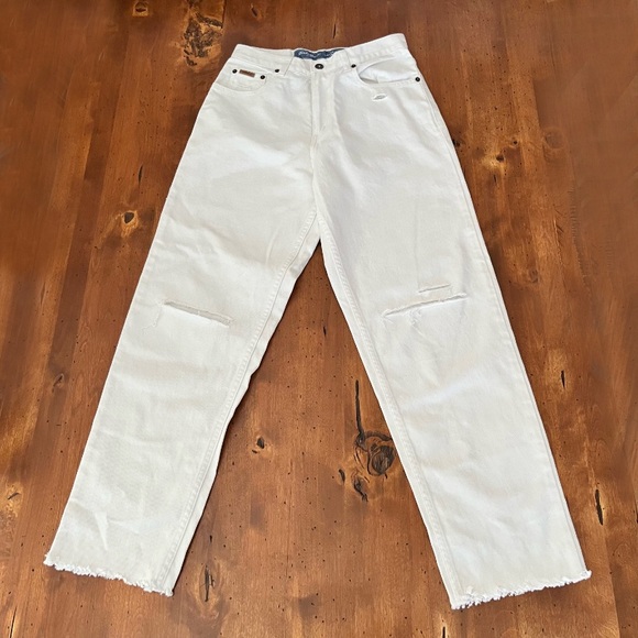 Vintage Womens‎ Eddie Bauer White Authentic Denim Loose Fit Jeans - Picture 1 of 6